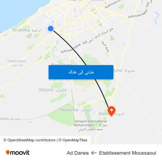 Etablissement Moussaoui to Ad Darwa map