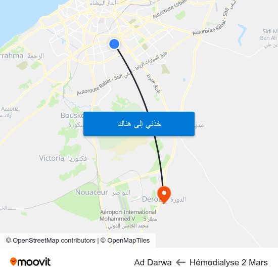 Hémodialyse 2 Mars to Ad Darwa map