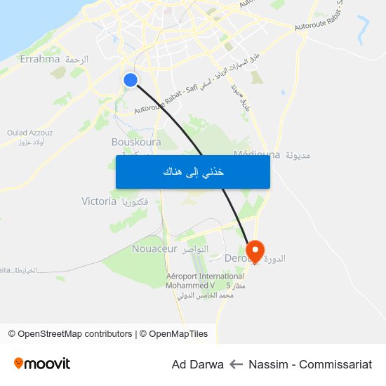 Nassim - Commissariat to Ad Darwa map