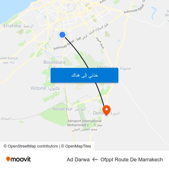 Ofppt Route De Marrakech to Ad Darwa map
