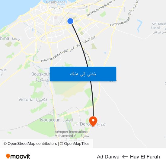 Hay El Farah to Ad Darwa map