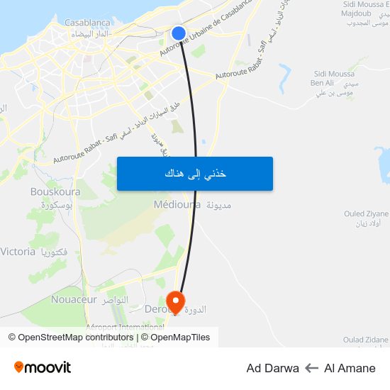 Al Amane to Ad Darwa map