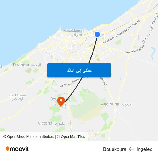 Ingelec to Bouskoura map