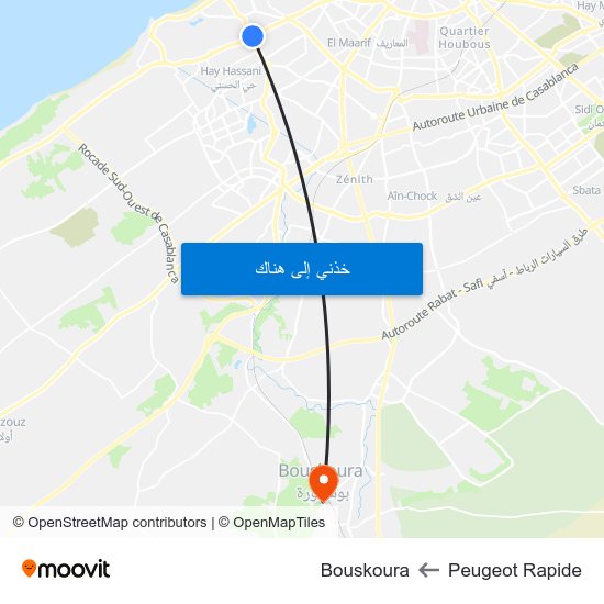 Peugeot Rapide to Bouskoura map