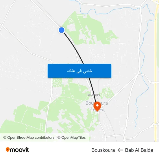 Bab Al Baida to Bouskoura map