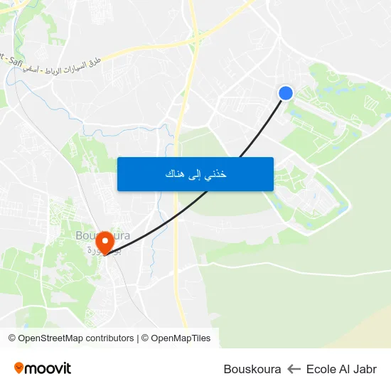 Ecole Al Jabr to Bouskoura map