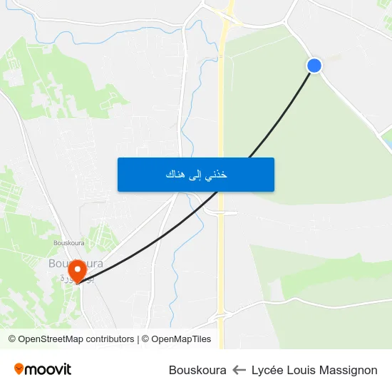 Lycée Louis Massignon to Bouskoura map