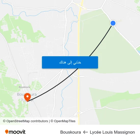Lycée Louis Massignon to Bouskoura map