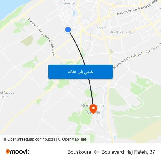 Boulevard Haj Fateh, 37 to Bouskoura map