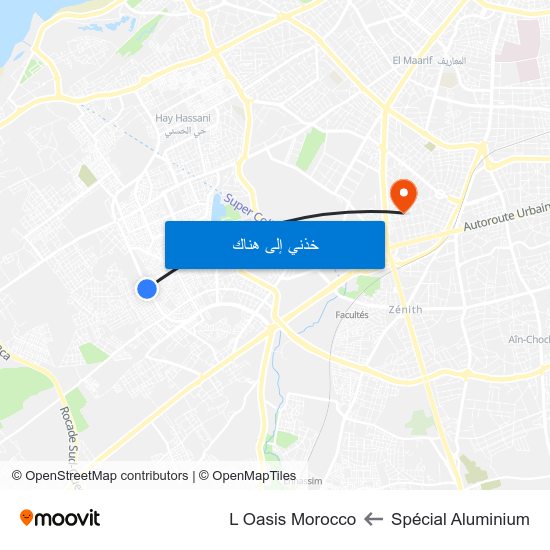Spécial Aluminium to L Oasis Morocco map