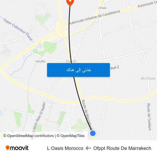 Ofppt Route De Marrakech to L Oasis Morocco map