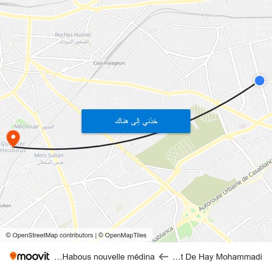 Kissariat De Hay Mohammadi to Quartier Habous nouvelle médina map