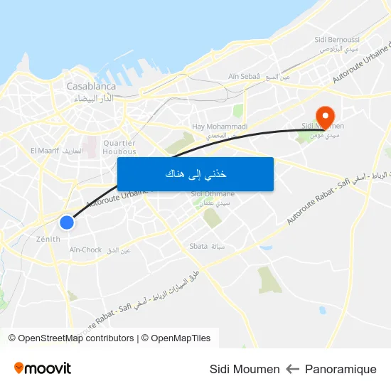 Panoramique to Sidi Moumen map