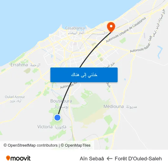 Forêt D'Ouled-Saleh to Aïn Sebaâ map