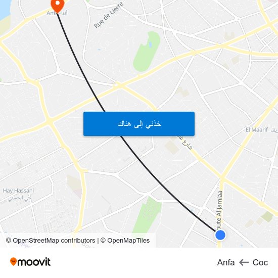 Coc to Anfa map