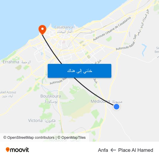 Place Al Hamed to Anfa map
