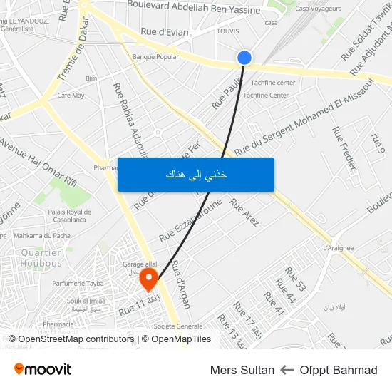Ofppt Bahmad to Mers Sultan map