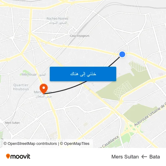 Bata to Mers Sultan map