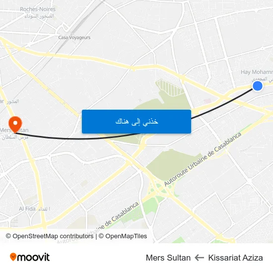 Kissariat Aziza to Mers Sultan map