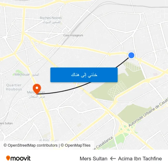 Acima Ibn Tachfine to Mers Sultan map