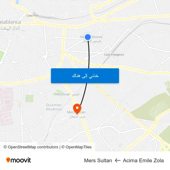 Acima Emile Zola to Mers Sultan map