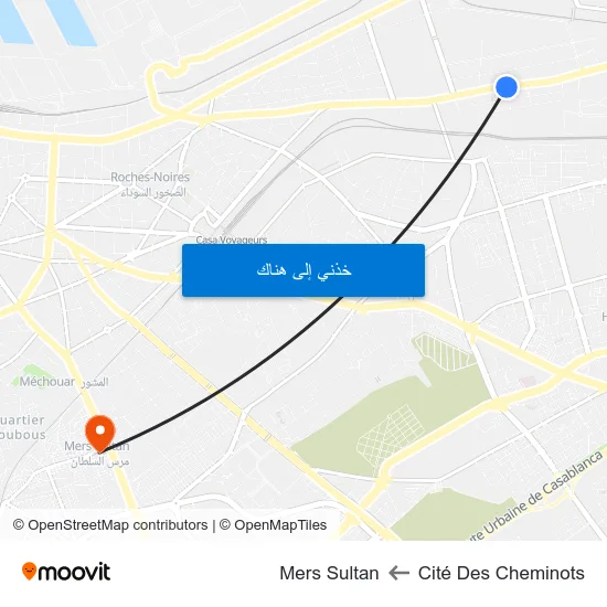 Cité Des Cheminots to Mers Sultan map
