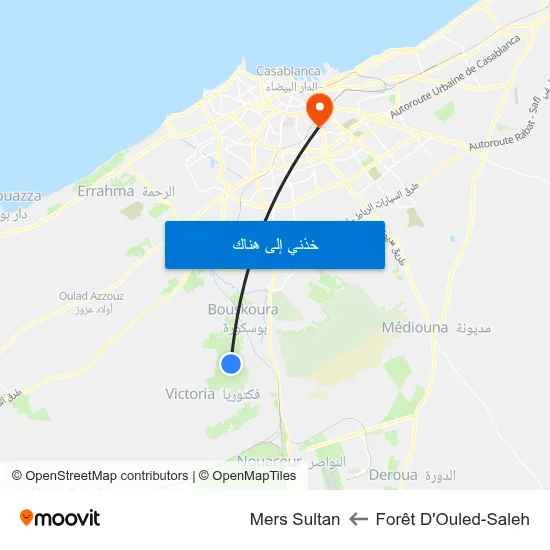 Forêt D'Ouled-Saleh to Mers Sultan map