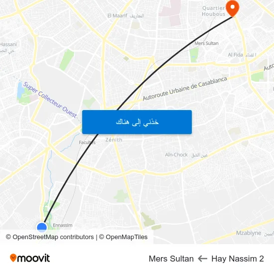 Hay Nassim 2 to Mers Sultan map