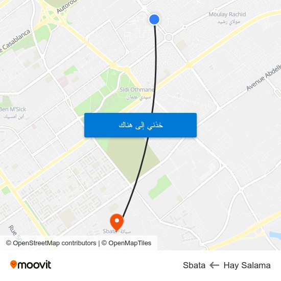 Hay Salama to Sbata map
