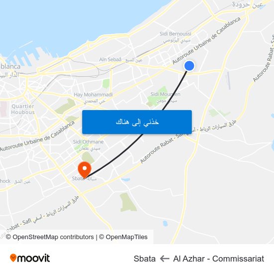 Al Azhar - Commissariat to Sbata map