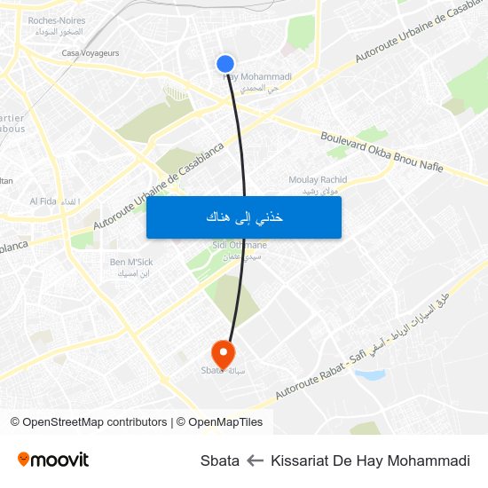 Kissariat De Hay Mohammadi to Sbata map