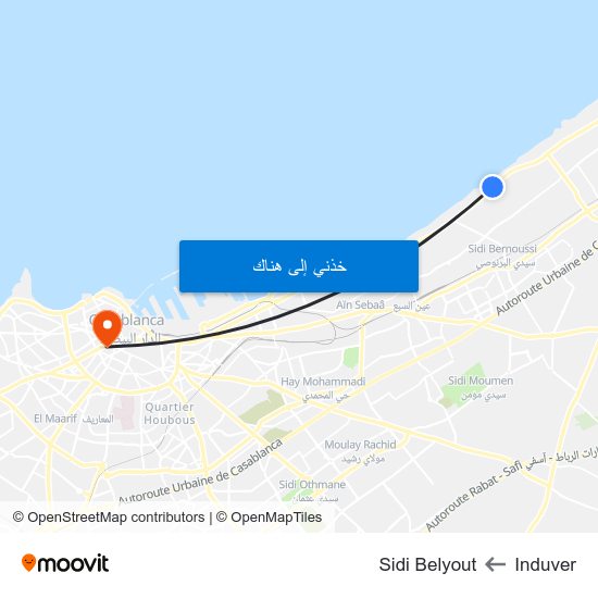 Induver to Sidi Belyout map
