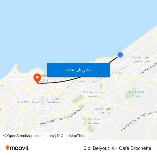 Café Brochette to Sidi Belyout map