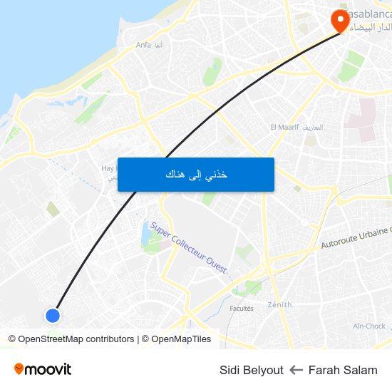 Farah Salam to Sidi Belyout map