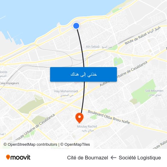 Société Logistique to Cité de Bournazel map