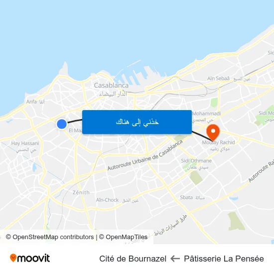 Pâtisserie La Pensée to Cité de Bournazel map