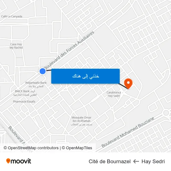 Hay Sedri to Cité de Bournazel map