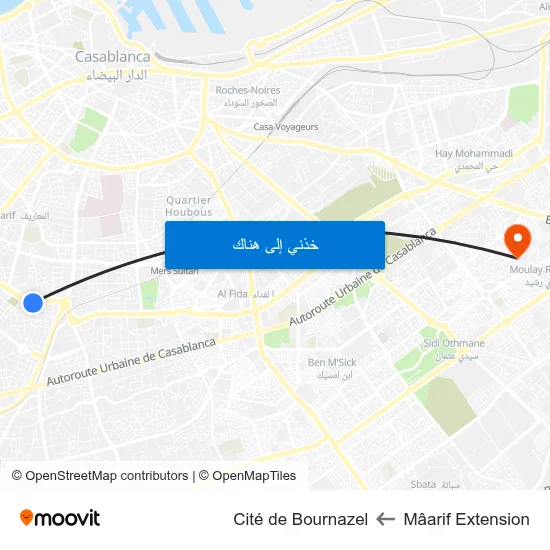 Mâarif Extension to Cité de Bournazel map
