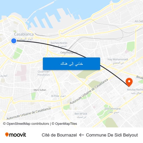 Commune De Sidi Belyout to Cité de Bournazel map
