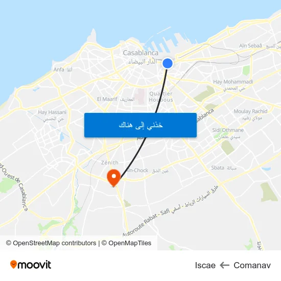 Comanav to Iscae map