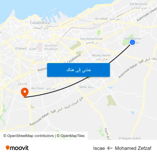 Mohamed Zefzaf to Iscae map