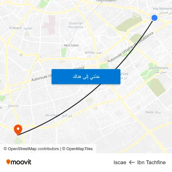 Ibn Tachfine to Iscae map
