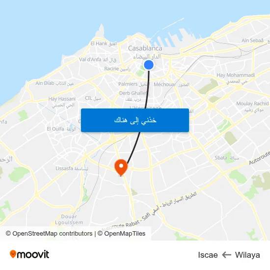 Wilaya to Iscae map