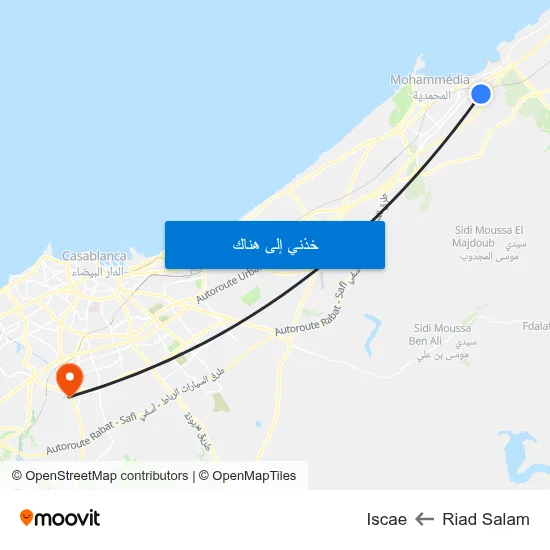 Riad Salam to Iscae map