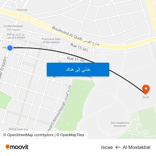 Al Mostakbal to Iscae map