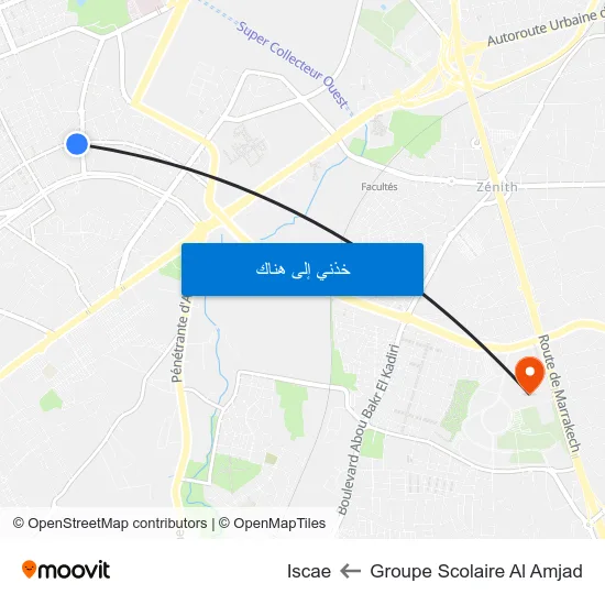 Groupe Scolaire Al Amjad to Iscae map