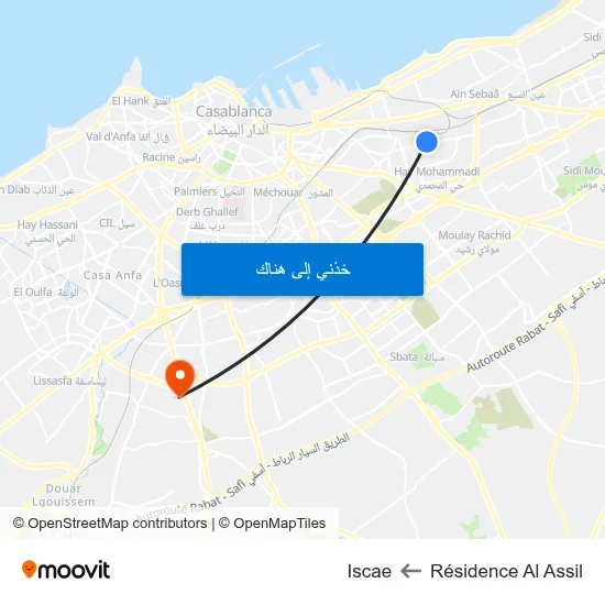Résidence Al Assil to Iscae map
