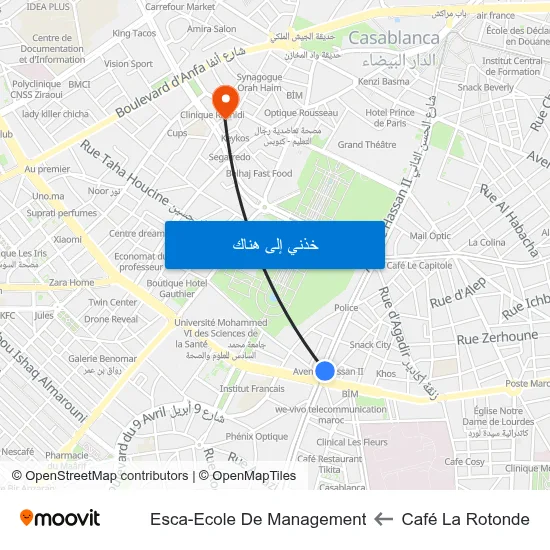 Café La Rotonde to Esca-Ecole De Management map