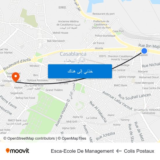 Colis Postaux to Esca-Ecole De Management map
