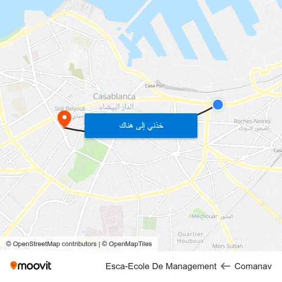 Comanav to Esca-Ecole De Management map